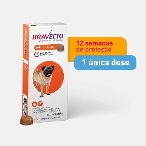         Bravecto para Cães 250mg - 4,5 até 10kg       